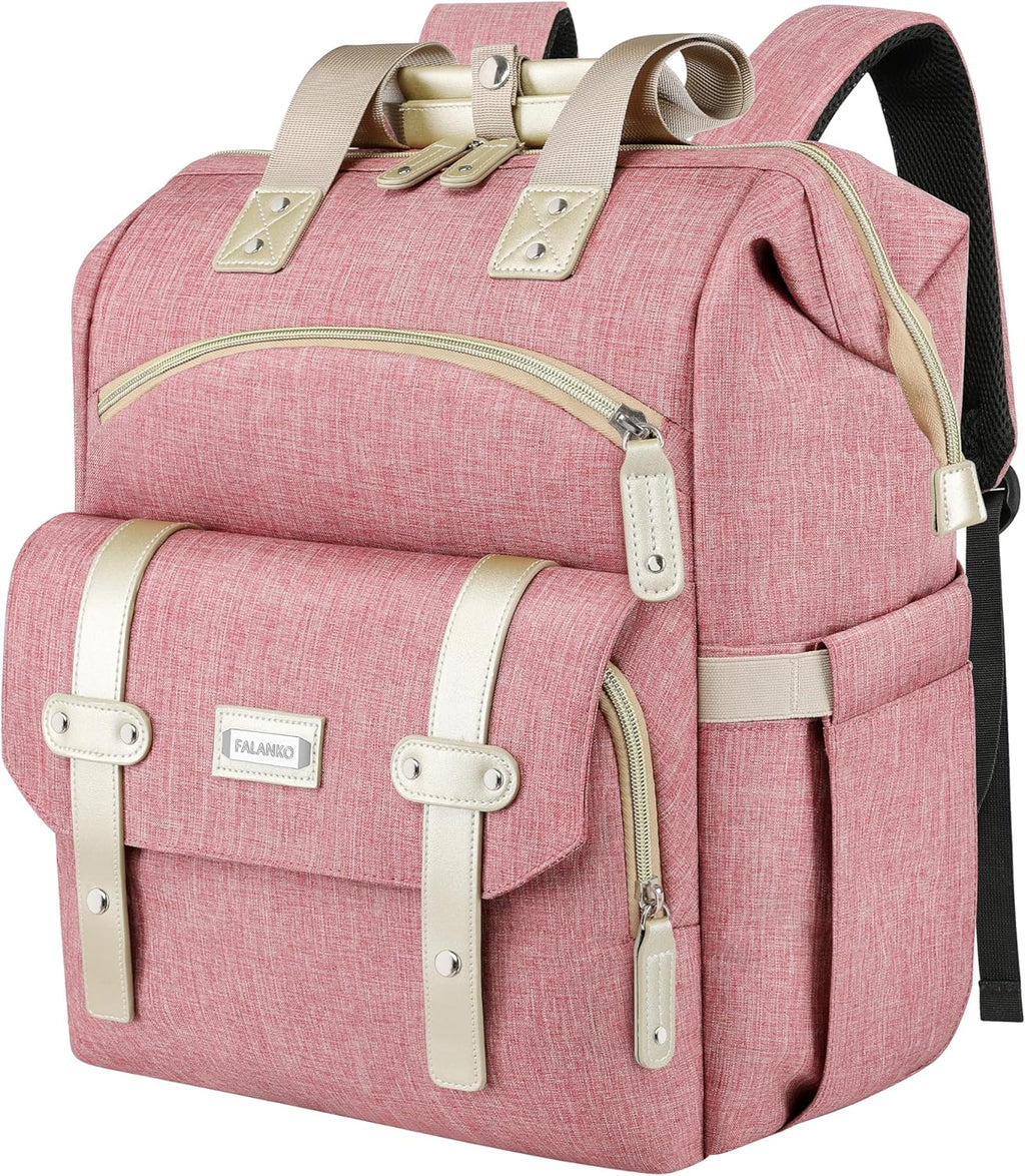 Backpack for Women,Rfid anti Theft Work Backpack for 15.6 Inch Laptop,Wide Open Large USB Charging Port Student Bookbag, Doctor Teacher Nurse College School Travel Shoulder Purse Bag